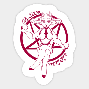 Beautiful Baphomet (RED) Sticker